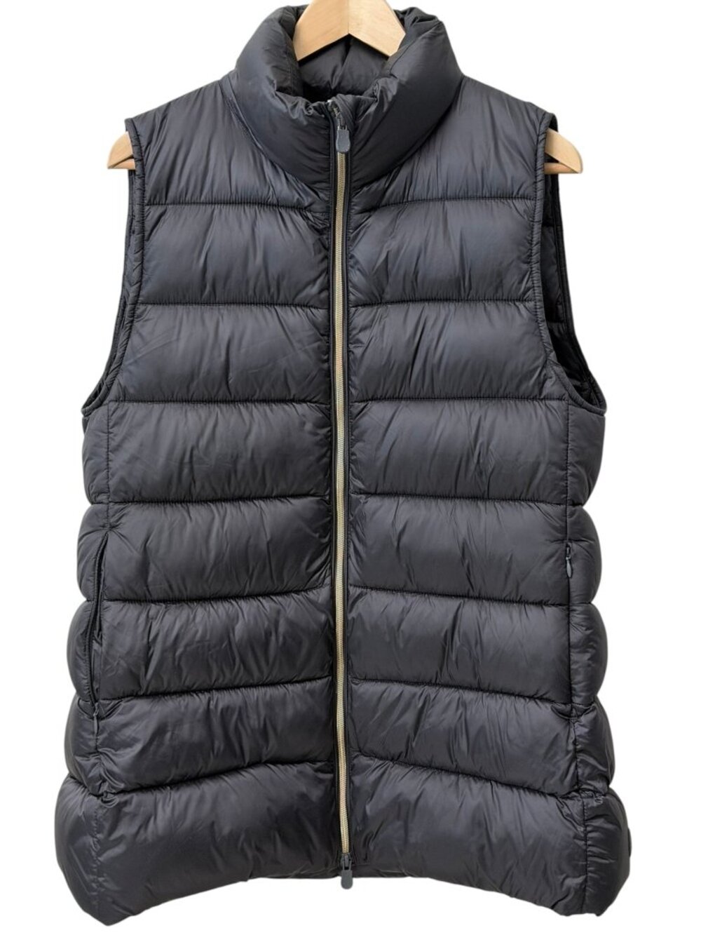 Save The Duck Quilted Puffer Vest Ultra-Light Longline PLUMTECH Down Black 3/M-L